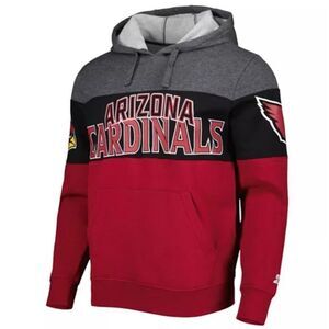 Starter Charcoal Cardinal Arizona Cardinals Extreme Pullover Hoodie XXL